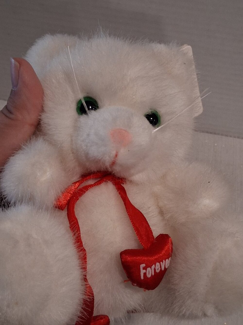 NWT Vintage Russ Caress Soft Baby Kitty Cat Original Tags White Together Forever